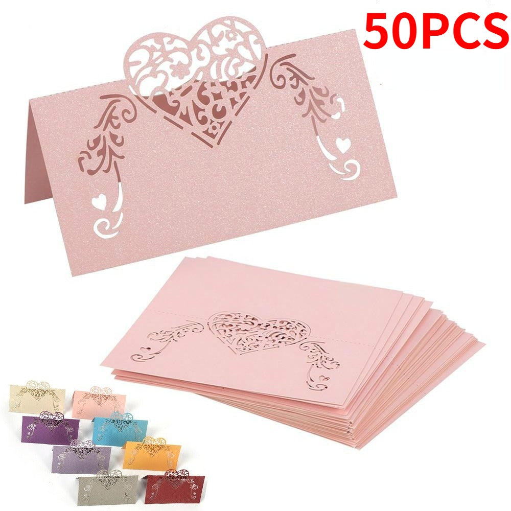 50pcs Laser Butterfly Table Card for Wedding
