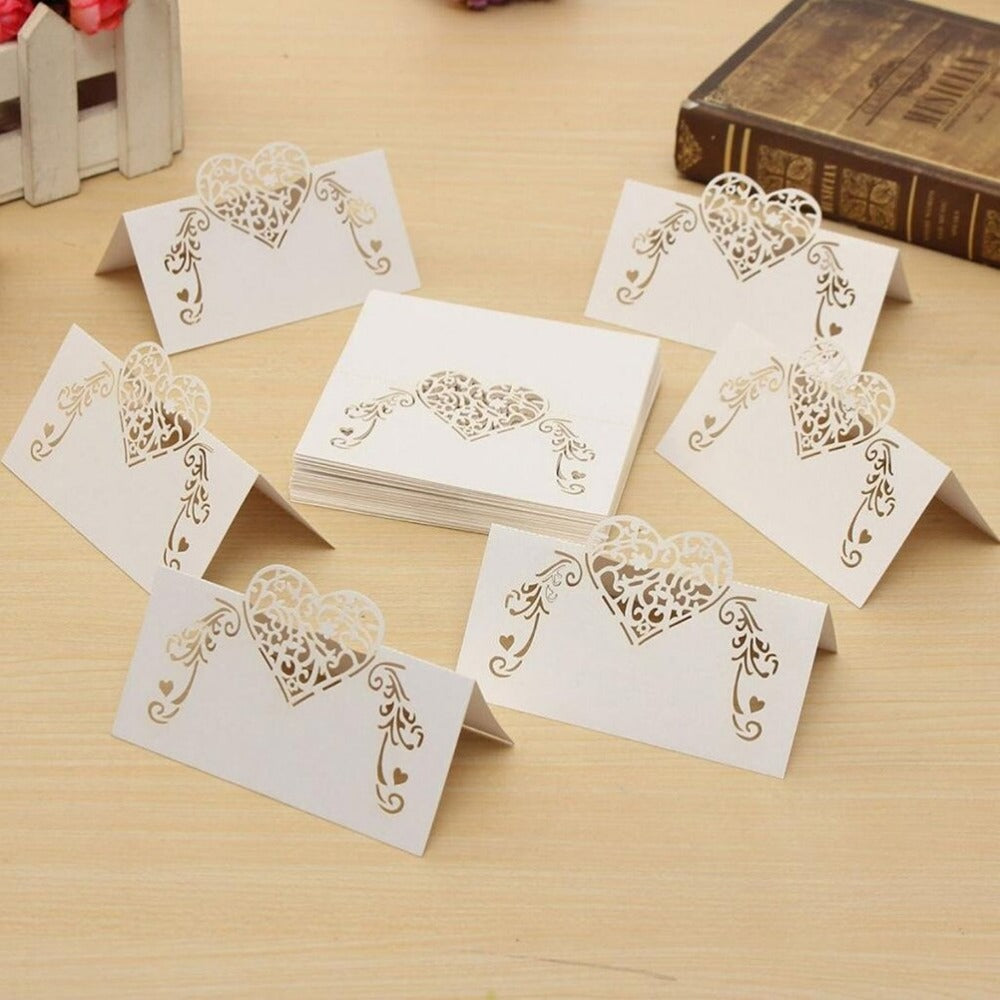50pcs Laser Butterfly Table Card for Wedding