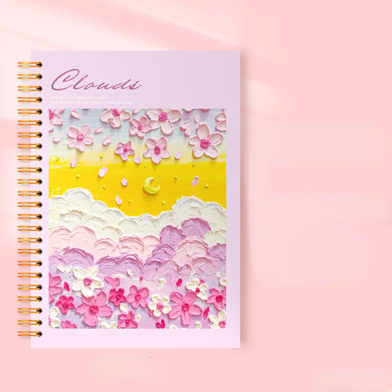High-Appearance 16K Coil Notebook with Painting Cover