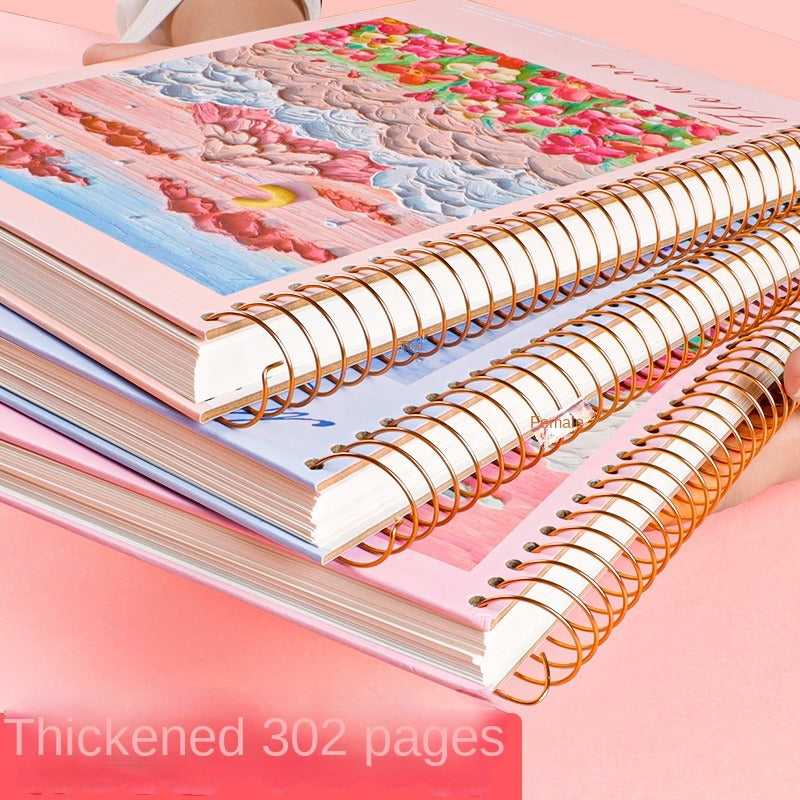 High-Appearance 16K Coil Notebook with Painting Cover