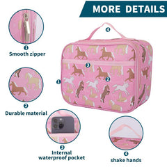 Cartoon Pattern Insulated Lunch Bag for Picnic and Camping