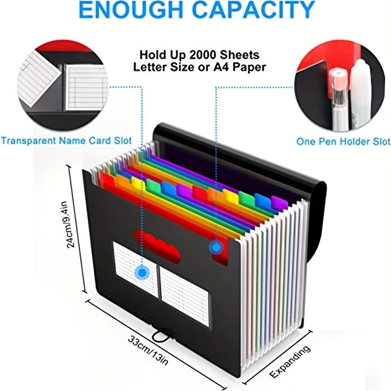 12 24 Pocket Expanding File Folder Accordion Organizer