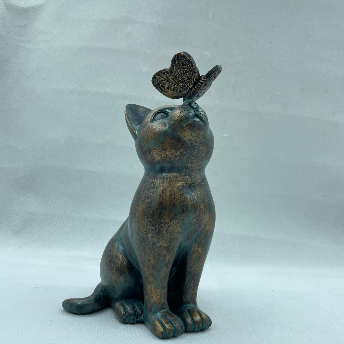 Cat With Butterfly Resin Ornament Decoration