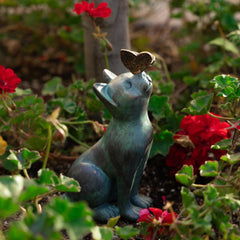 Cat With Butterfly Resin Ornament Decoration