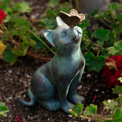 Cat With Butterfly Resin Ornament Decoration