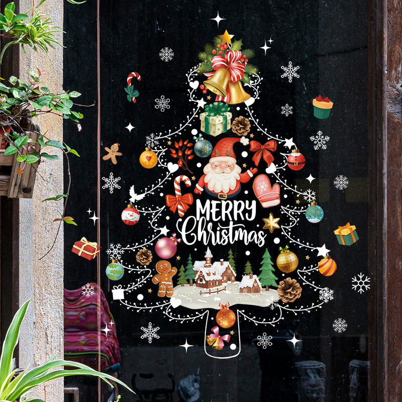 Christmas Tree Snowflake Cookies Candy Wall Stickers