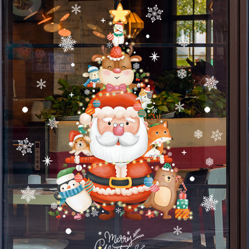 Christmas Tree Snowflake Santa Claus Sticker