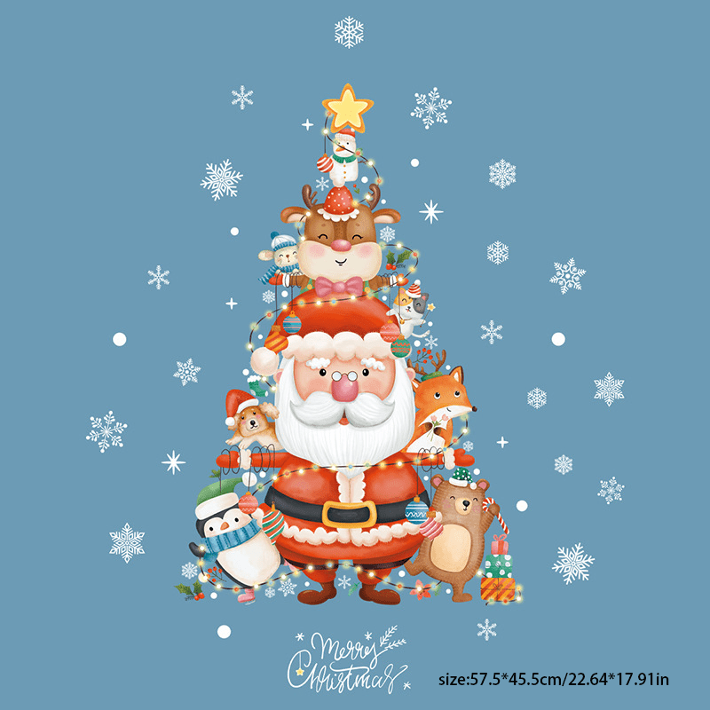 Christmas Tree Snowflake Santa Claus Sticker