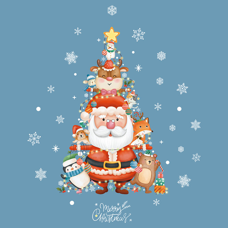 Christmas Tree Snowflake Santa Claus Sticker