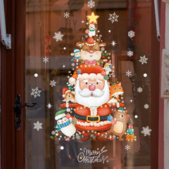 Christmas Tree Snowflake Santa Claus Sticker