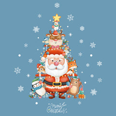 Christmas Tree Snowflake Santa Claus Sticker