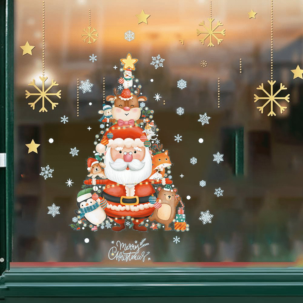 Christmas Tree Snowflake Santa Claus Sticker