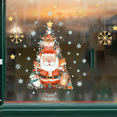 Christmas Tree Snowflake Santa Claus Sticker