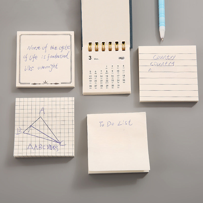 3pcs Self Stick Notes 70 Sheets Eye Protection Paper Multiple Designs