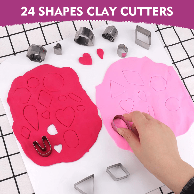 24 Pcs Polymer Clay Cutters for DIY Jewelry Making
