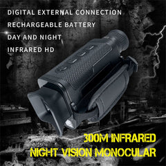 Rechargeable Infrared Night Vision Monocular with 8X Zoom and 32G Memory