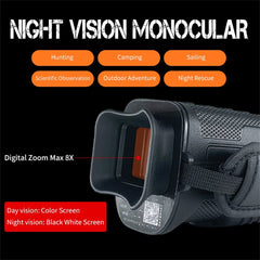 Rechargeable Infrared Night Vision Monocular with 8X Zoom and 32G Memory