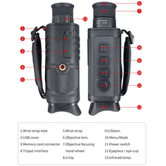Rechargeable Infrared Night Vision Monocular with 8X Zoom and 32G Memory