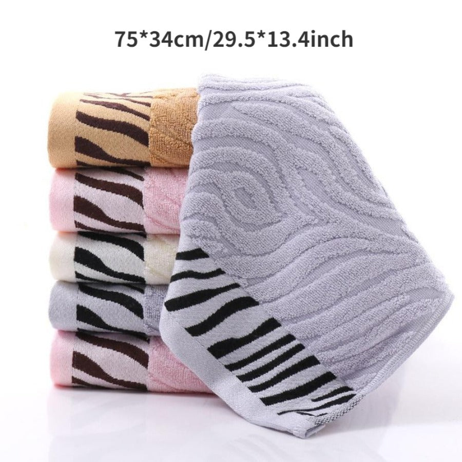Bamboo Fiber Hand Towel Soft Striped Absorbent Towel