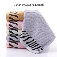 Bamboo Fiber Hand Towel Soft Striped Absorbent Towel