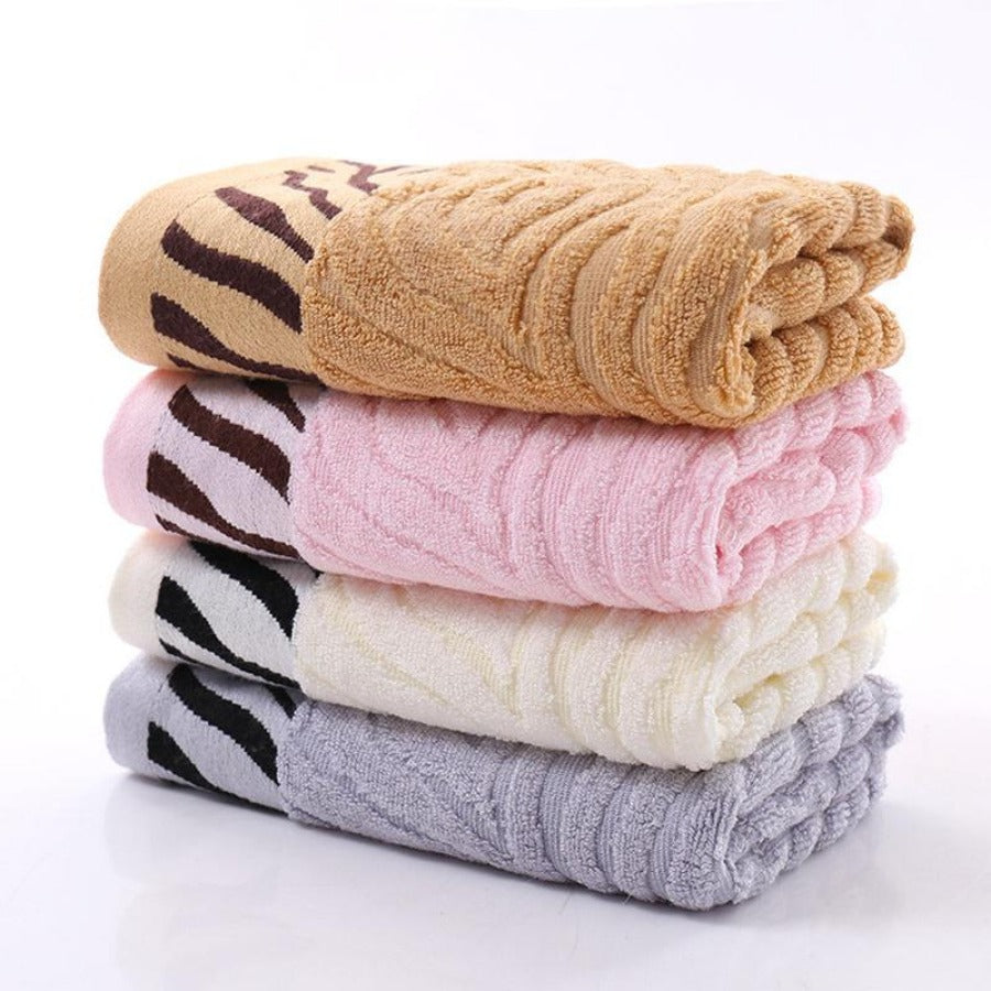Bamboo Fiber Hand Towel Soft Striped Absorbent Towel