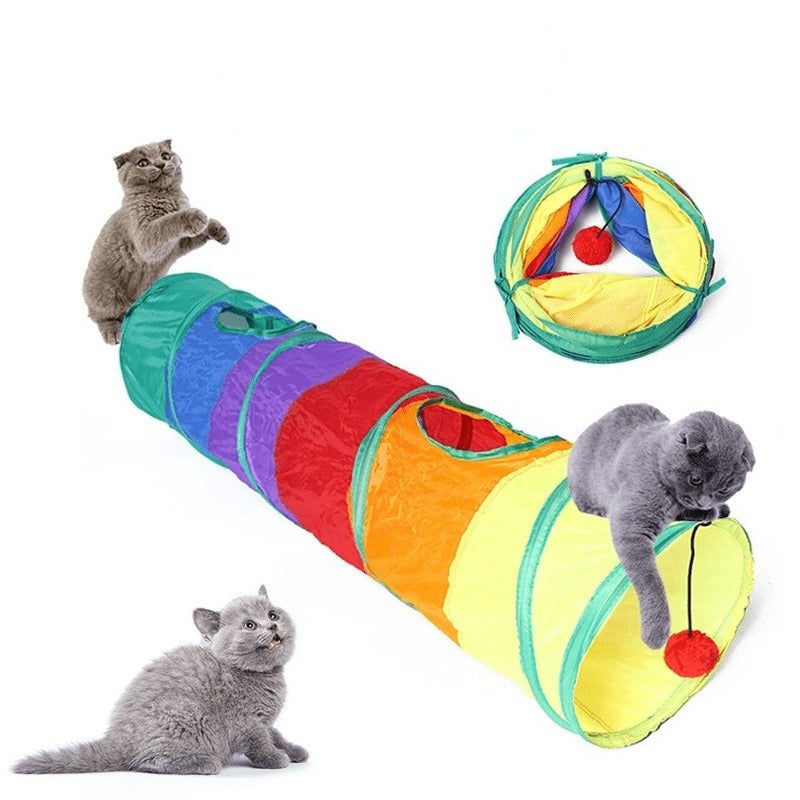 Cat Tunnel Dog Training Tunnel Foldable Storage Tunnel Pet Toys