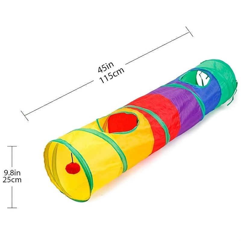 Cat Tunnel Dog Training Tunnel Foldable Storage Tunnel Pet Toys
