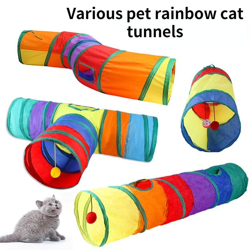 Cat Tunnel Dog Training Tunnel Foldable Storage Tunnel Pet Toys