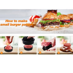 Burger Meat Press Combo w/ Patty Paper, Manual Burger Mold Non-stick