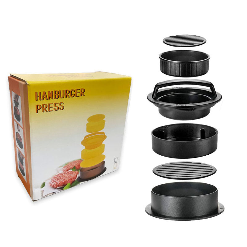 Burger Meat Press Combo w/ Patty Paper, Manual Burger Mold Non-stick
