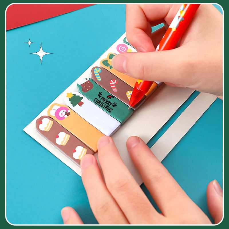 120pcs Christmas Sticky Notes Set Student Index Notepad School Office Stationery