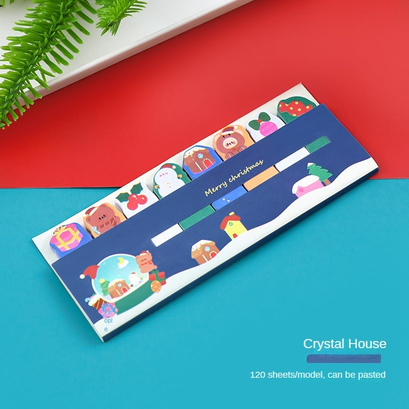 120pcs Christmas Sticky Notes Set Student Index Notepad School Office Stationery