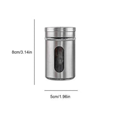 Stainless Steel Spice Shaker Seasoning Pot Camping Barbecue Jars