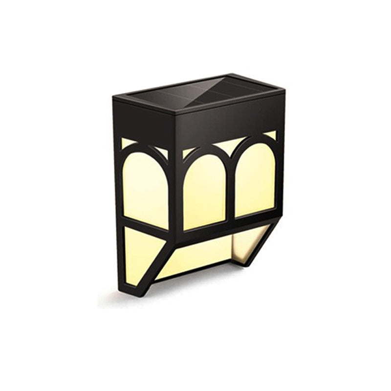 Solar Wall Lamp Vintage Deck Light Outdoor Waterproof Patio Garden Landscape