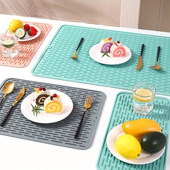 Silicone Dish Drying Mat Eco-Friendly Heat Resistant for Kitchen Counter