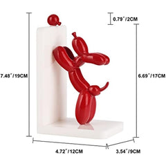Resin Balloon Dog Book Ends Modern Home Decor