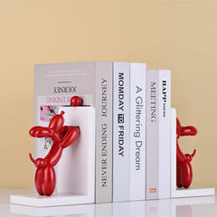 Resin Balloon Dog Book Ends Modern Home Decor