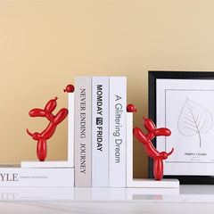 Resin Balloon Dog Book Ends Modern Home Decor