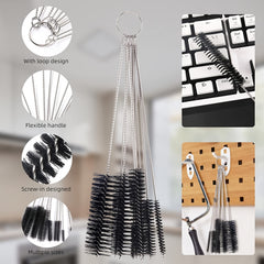 10pcs Tube Cleaning Brushes Wire Bottle Brush For Lab Tube Auto Parts