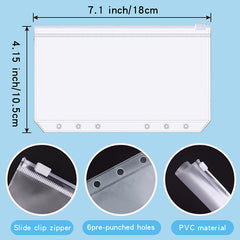 Marble PU Leather Cash Wallet Binder with Budget Sheets & Labels