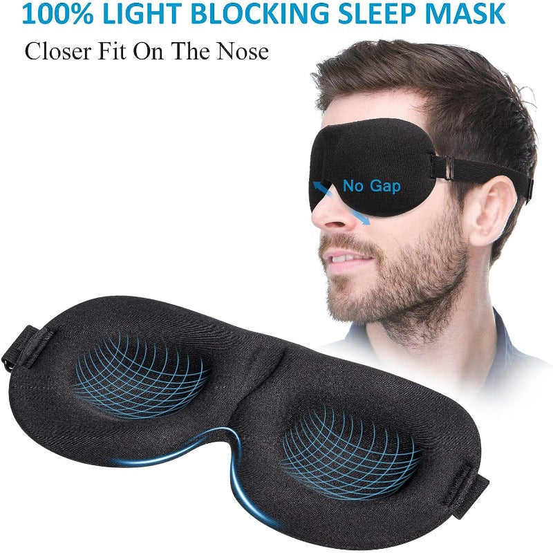 100% Blackout 3D Eye Mask for Side Sleeper Night Blindfold