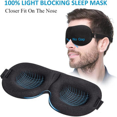 100% Blackout 3D Eye Mask for Side Sleeper Night Blindfold