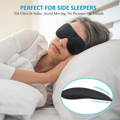 100% Blackout 3D Eye Mask for Side Sleeper Night Blindfold