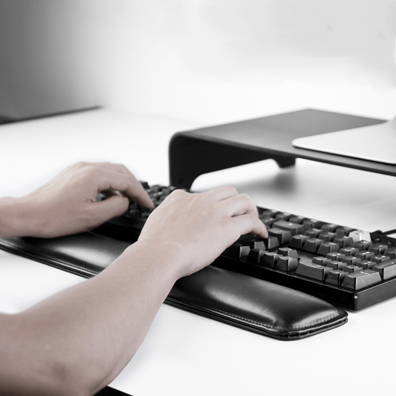 Leather Keyboard Wrist Rest 104 108 Fatigue Relief Palm Tray Support