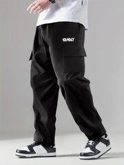 Men's Printed Cargo Pants Street Style Stretch Casual Pants