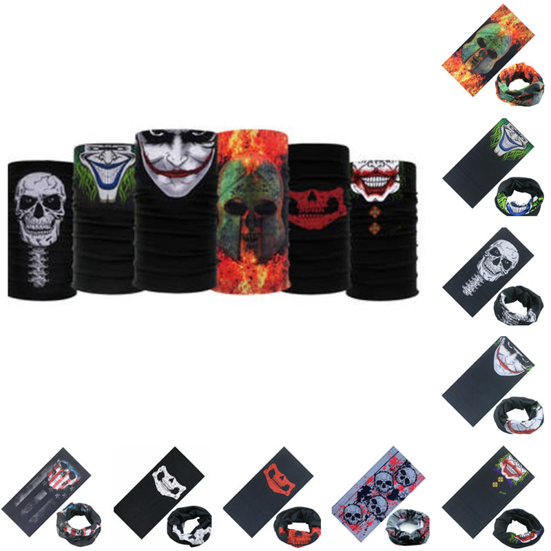 Halloween Cycling Face Mask Outdoor Riding UV Protection Scarf