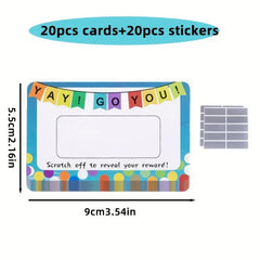 100 Punch Cards For Classroom + 20 DIY Scratch Cards Rewards