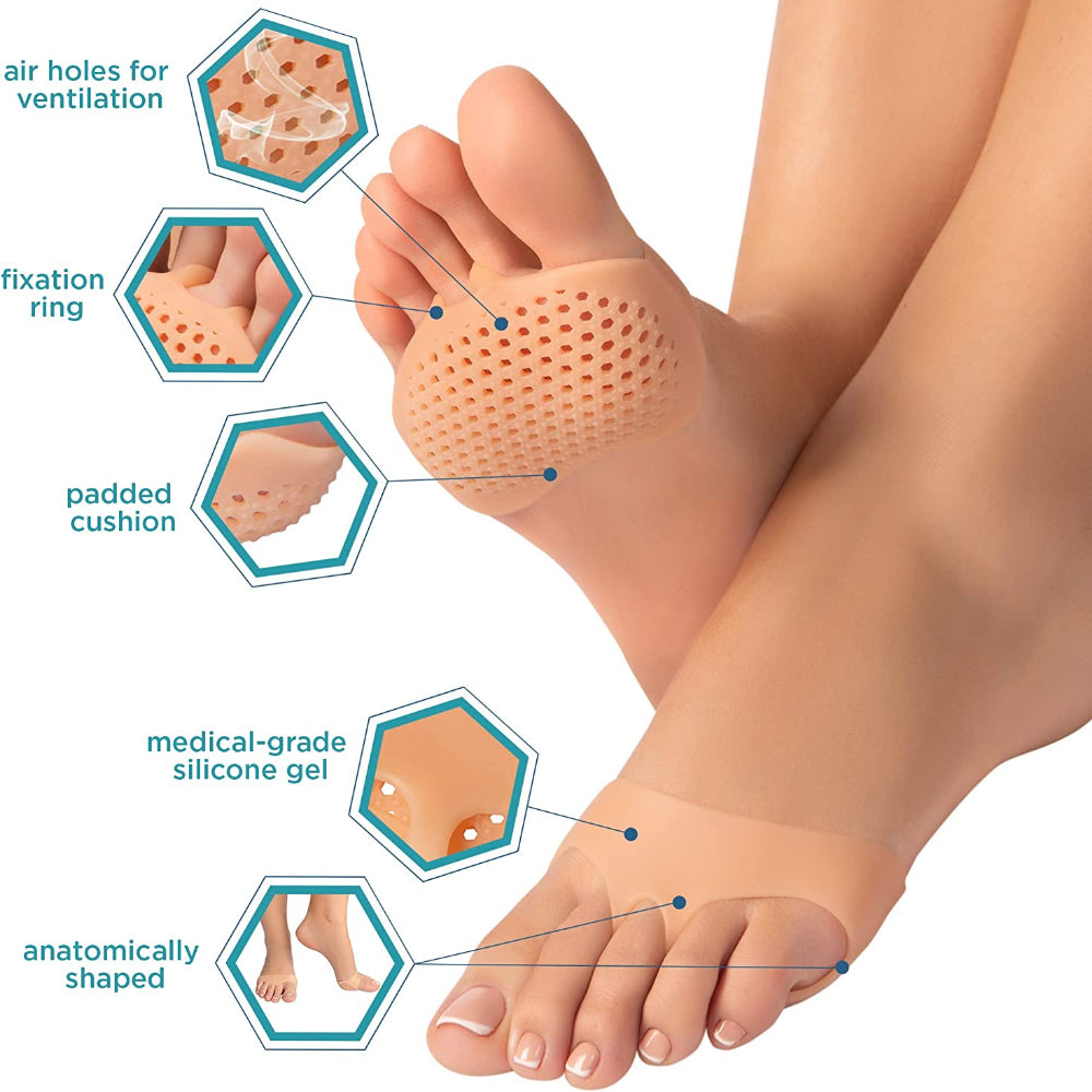 Silicone Metatarsal Pads Toe Separator Foot Pads Orthotics Foot Massage Insoles