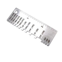 Stainless Steel Welding Gauge Dual Sided Round Wire Sheet Measurement Tool