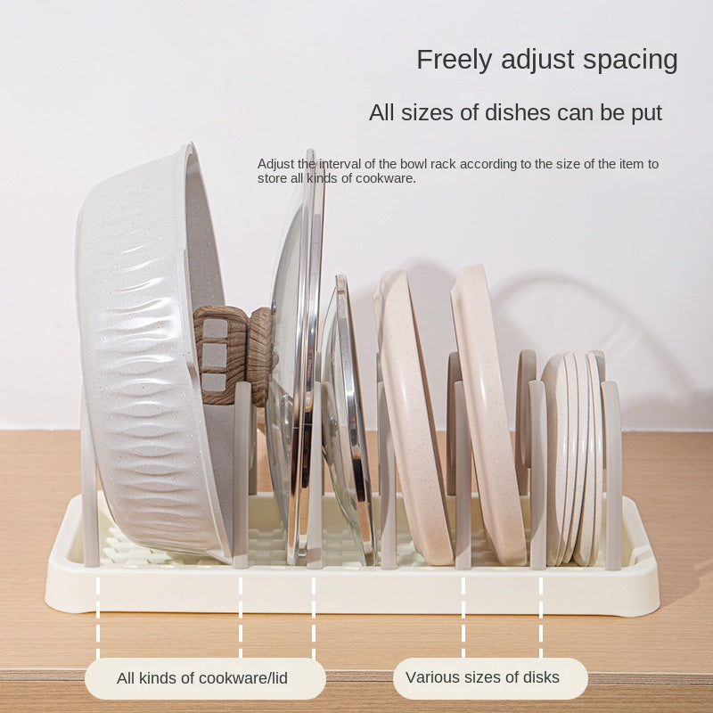 Kitchen Dish Bowl Rack Multifunctional Pot Lid Organizer